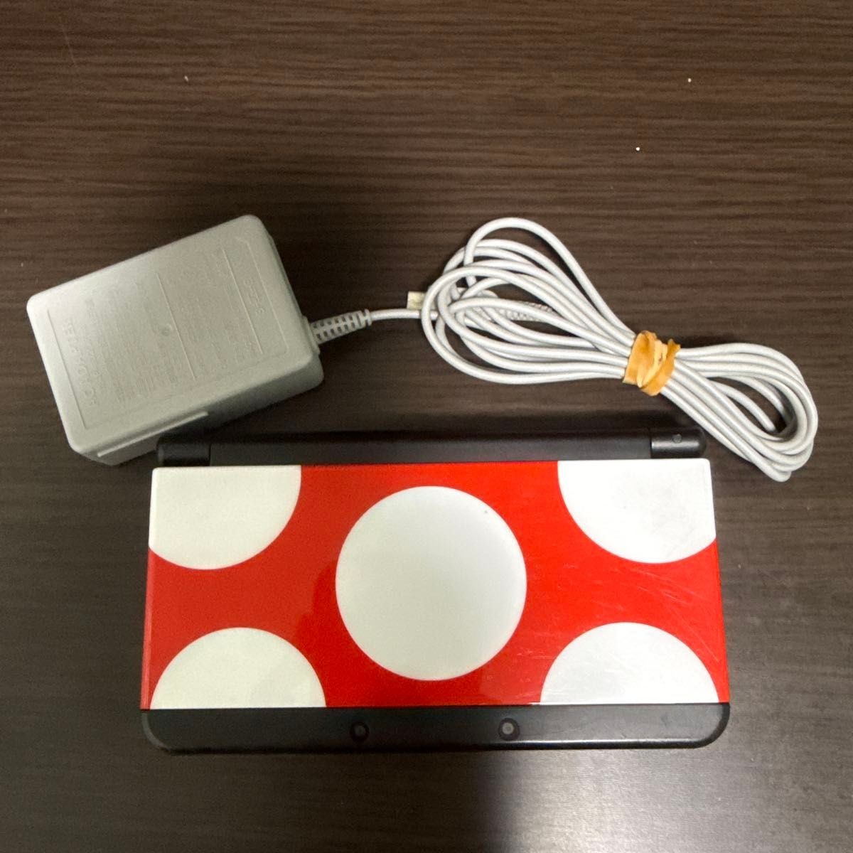 New Nintendo 3DS Console Red White Dot Pattern KTR-001 Japan Region Locked AC