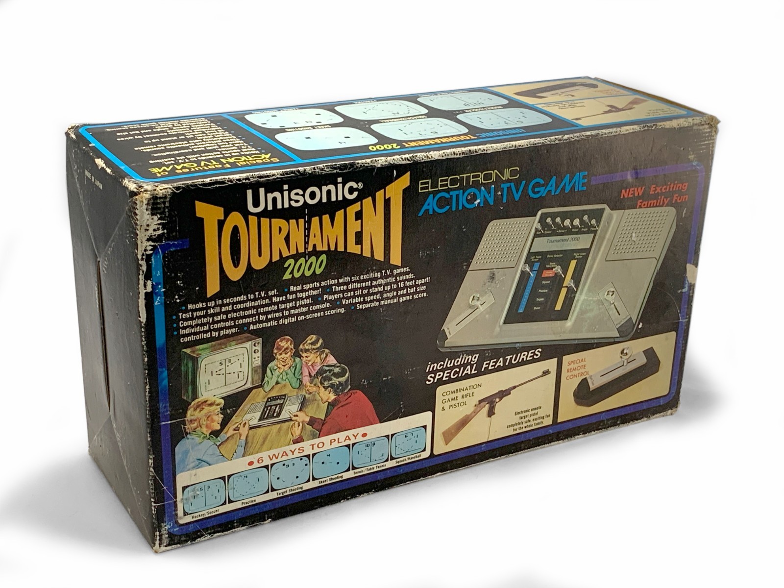 Vintage Unisonic Tournament 2000 TV Game Console Box Manual AS-IS Parts Repair