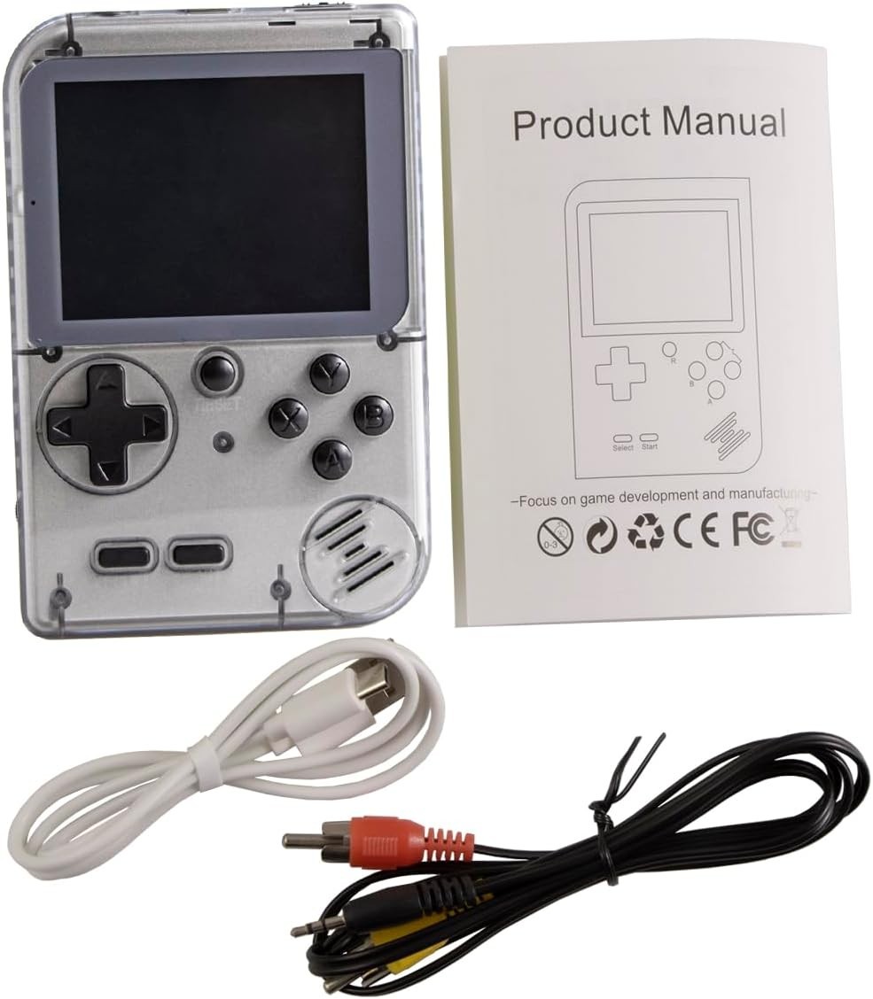 Rechargeable Handheld Retro Game Console: 400 Games, TV Out & Lightweight Design