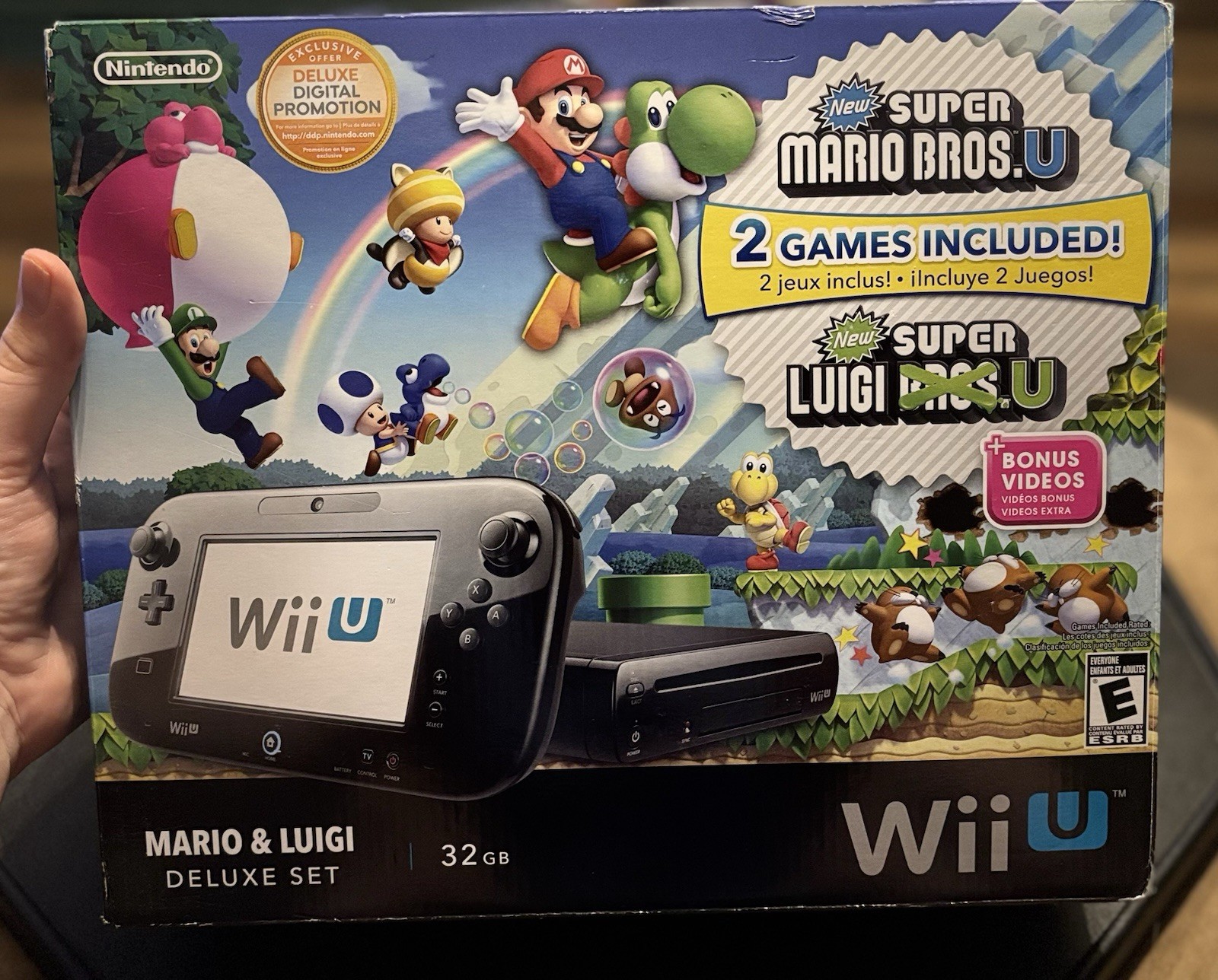 Nintendo Wii U with Mario & Luigi Deluxe Set Box 32GB & Splatoon (TESTED)