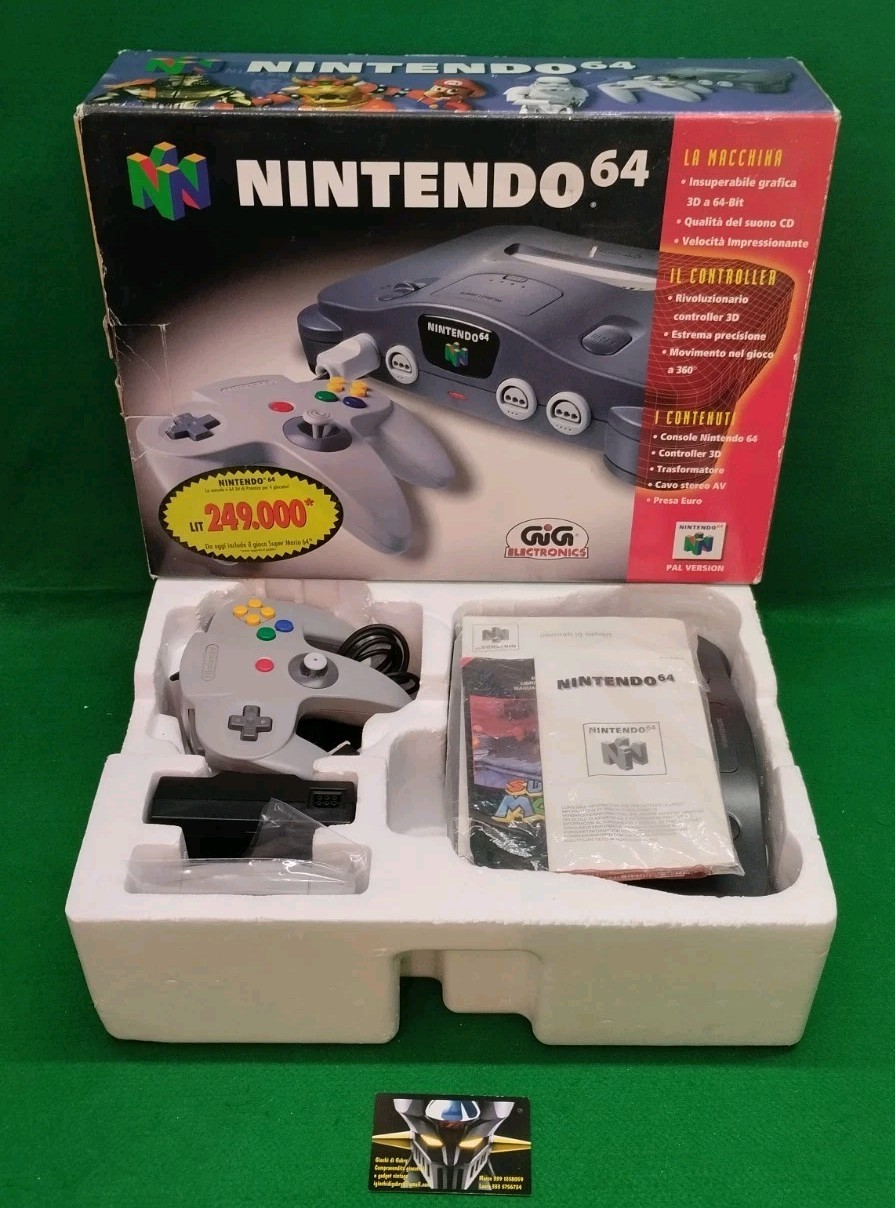 Nintendo 64 Console + Super Mario 64 Included # NUS-001 (eur) PAL 1997 Japan GiG