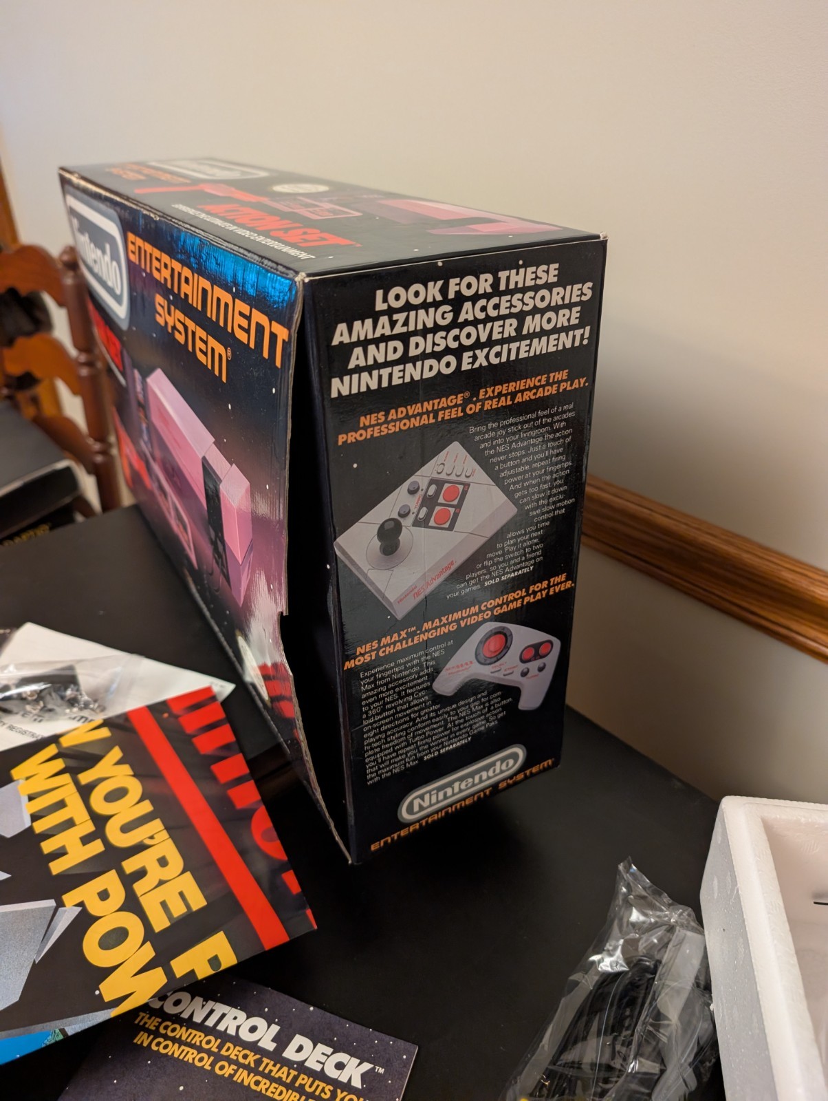 Vintage Nintendo Action Set Console Box w/ Foam + Brochures + Cables