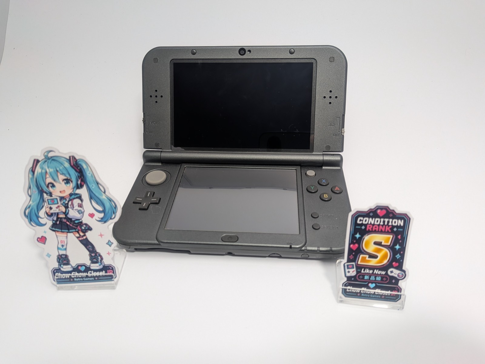 New Nintendo 3DS LL XL Metallic Black Japanese Console RED-001 Tested