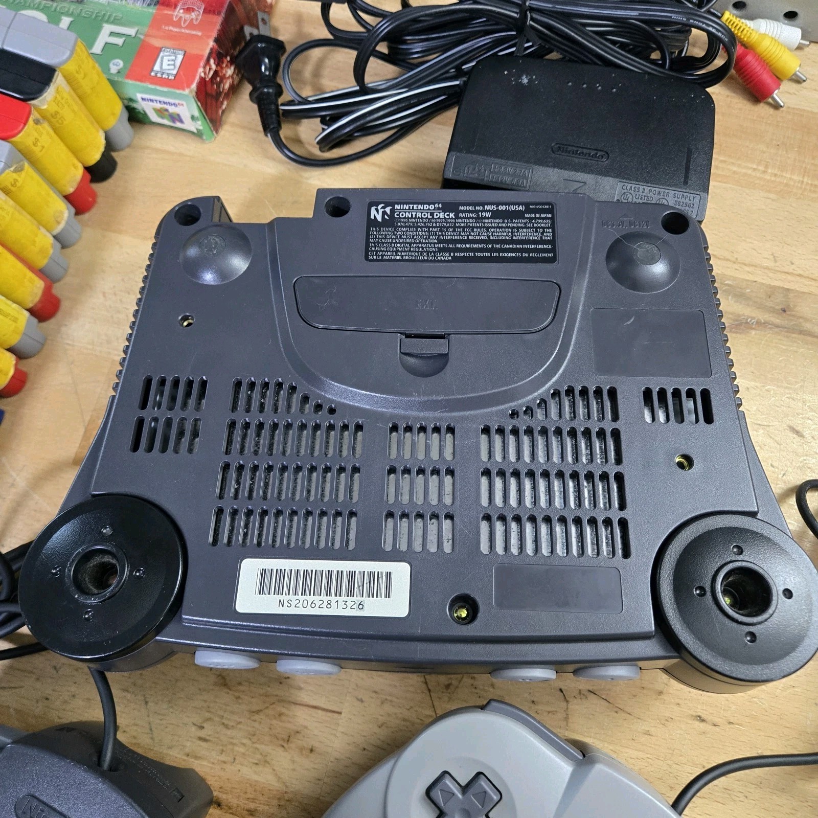 Nintendo 64 System Bundle 12 Games 2 Controllers GOOD STICKS + Wires ALL OEM