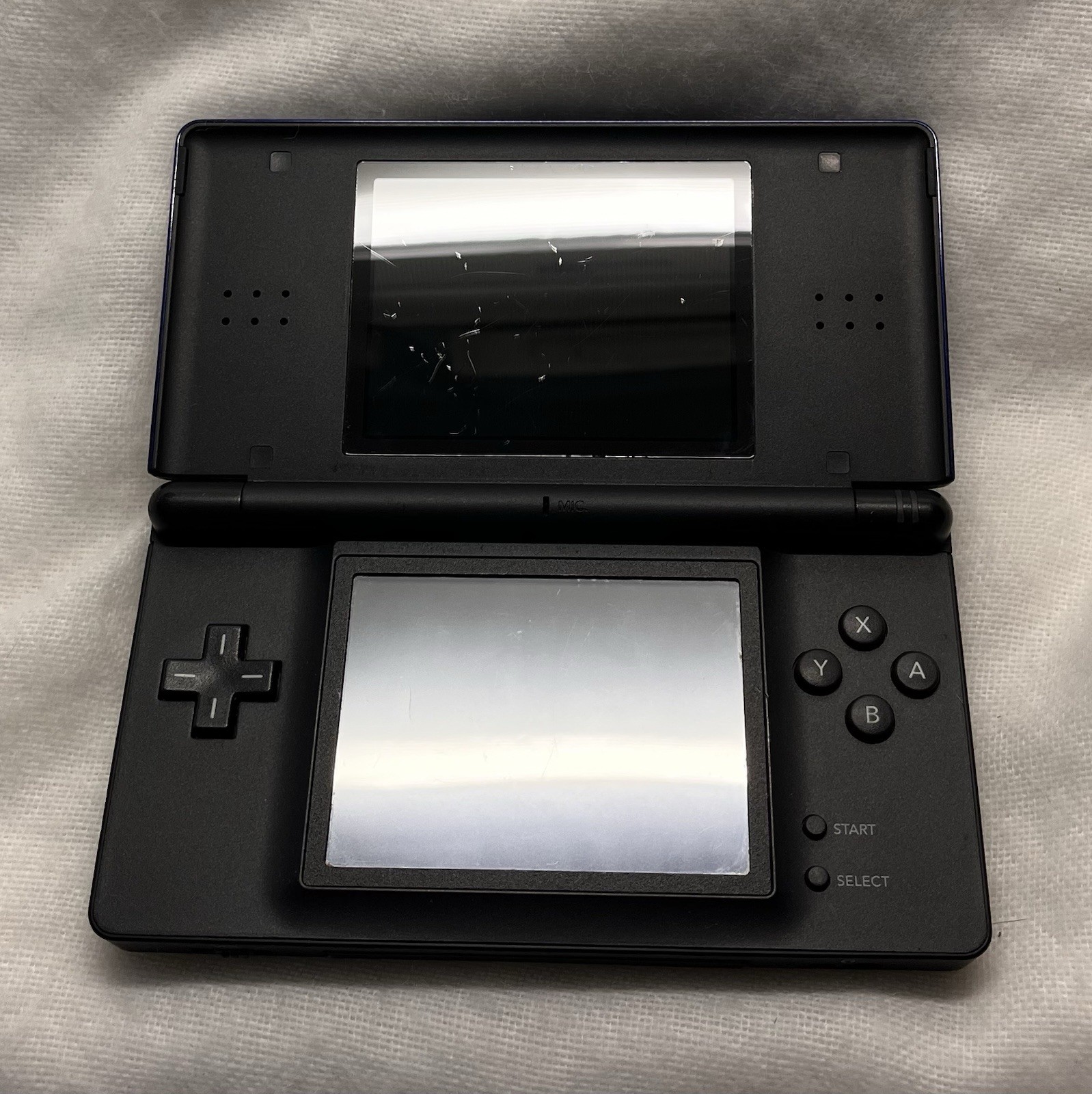 Nintendo DS Lite Cobalt Blue Console Stylus Charger & 3 Games Tested