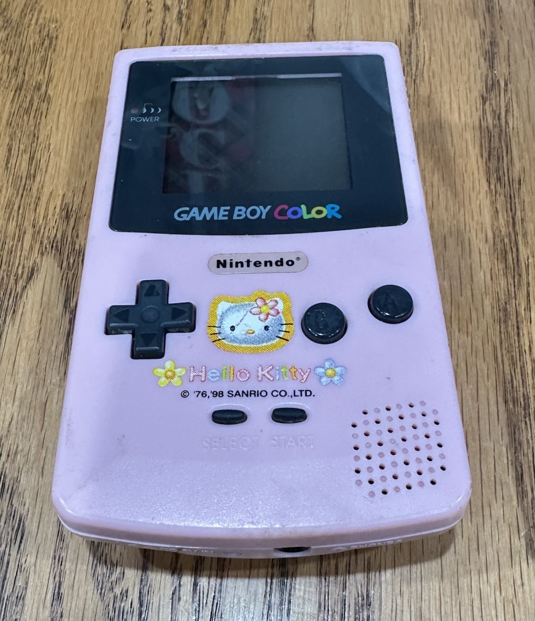 Nintendo Game Boy Color Hello Kitty Pink Edition Tested Works No Battery Cover