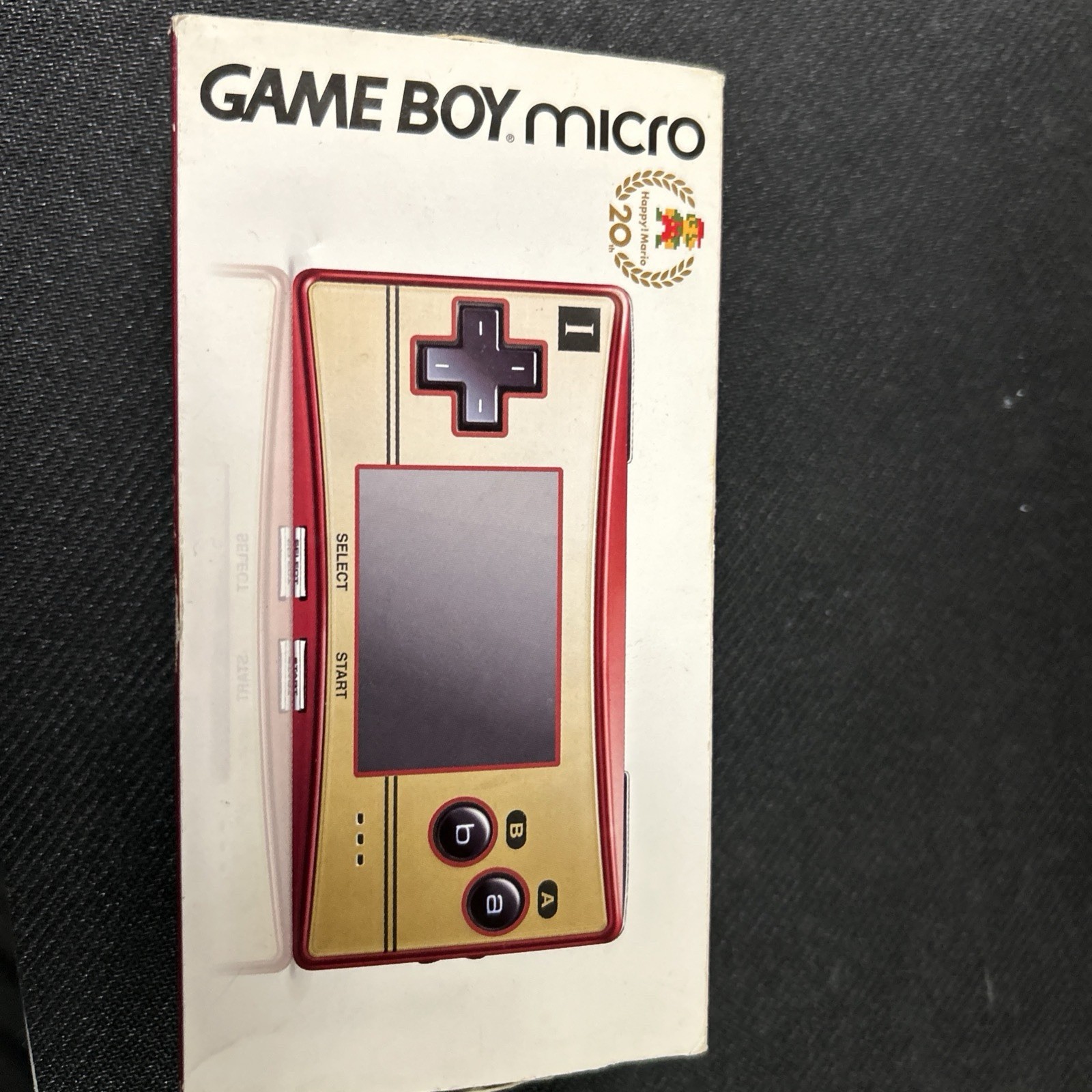 in Box Nintendo Game Boy Micro 20th Anniversary Famicom Edition working