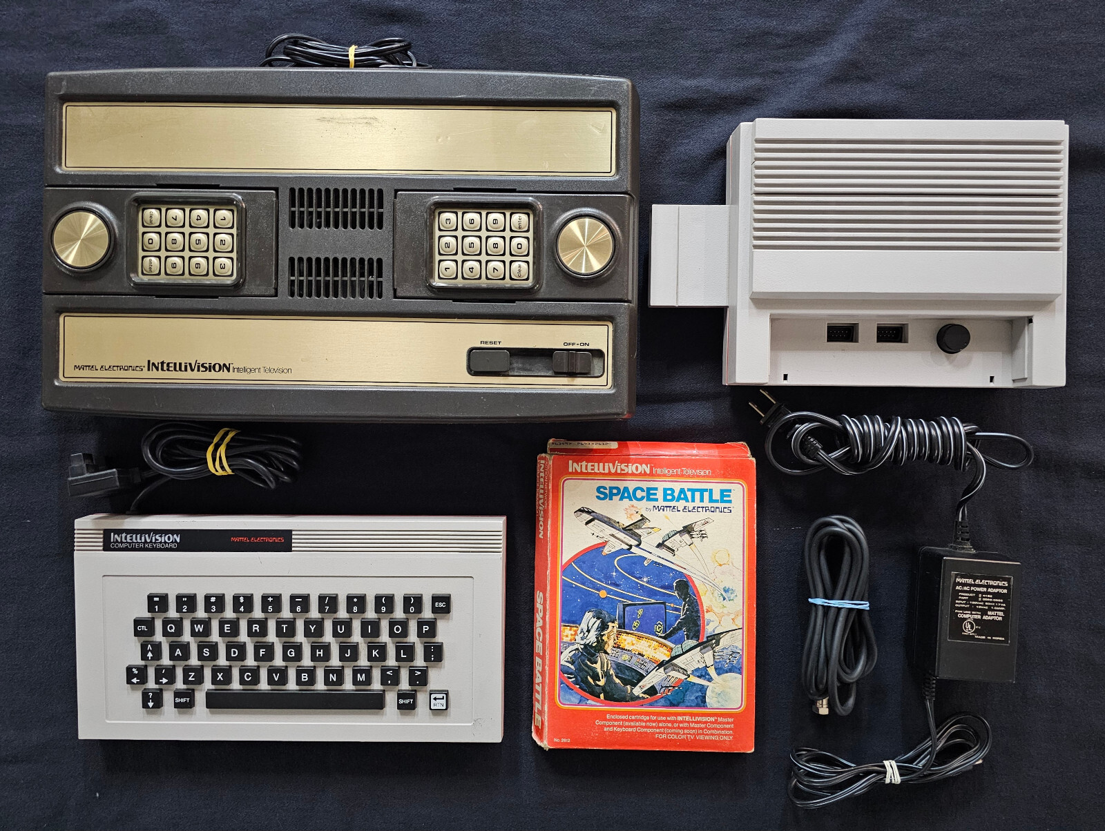 Mattel Intellivision Console with Computer Module & Keyboard! Tested & Working!