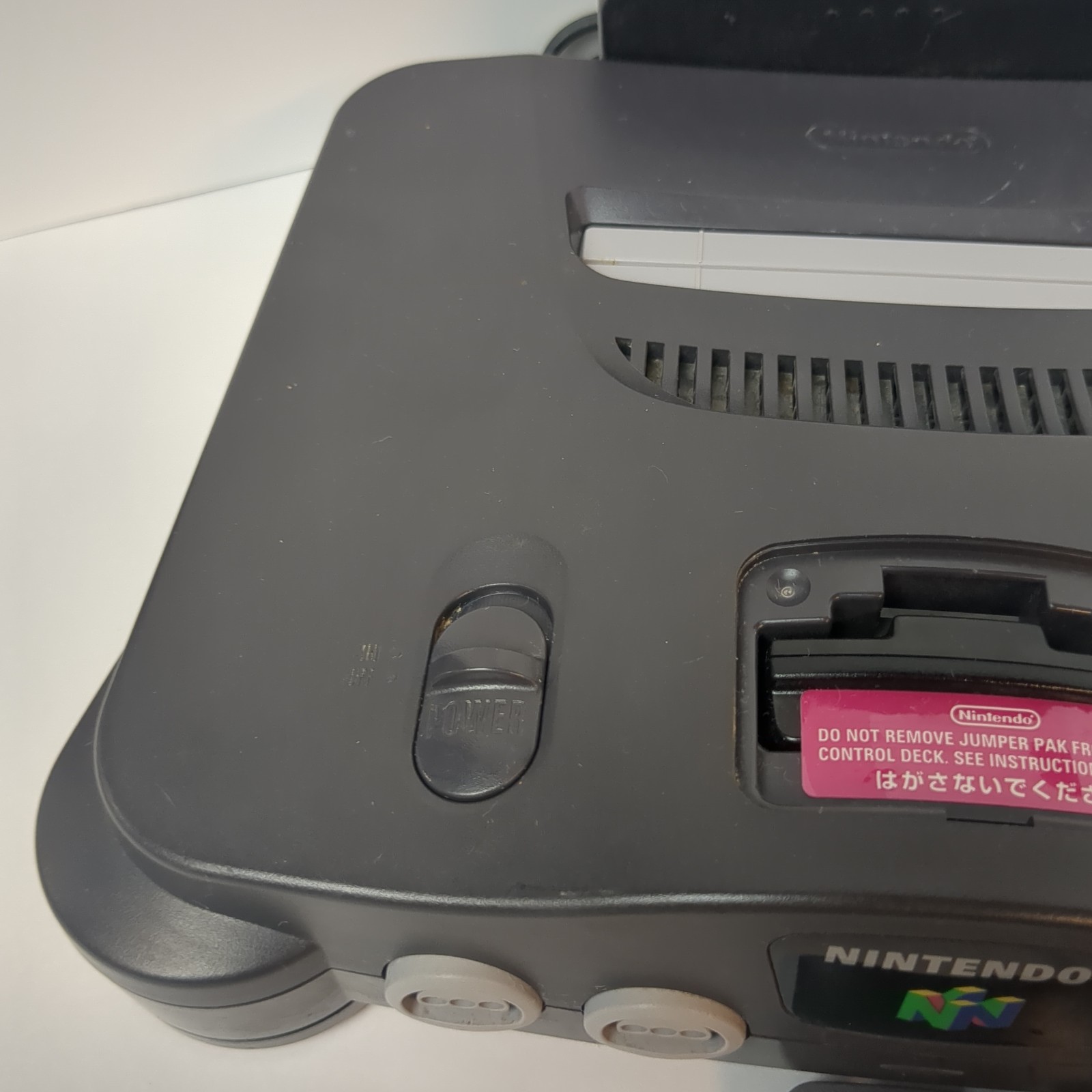 Nintendo 64 N64 Black Console Controller Power AV Cable Jumper Pak Tested Works