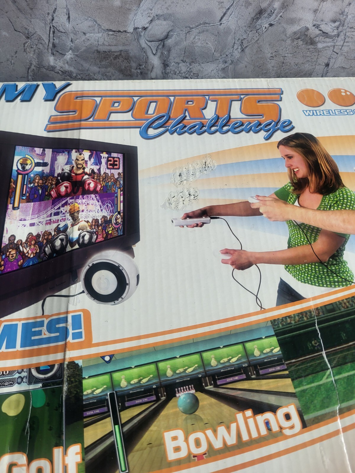 My Sports Challenge Wireless Sports Game System Five Games Set for 2 Players NEW
