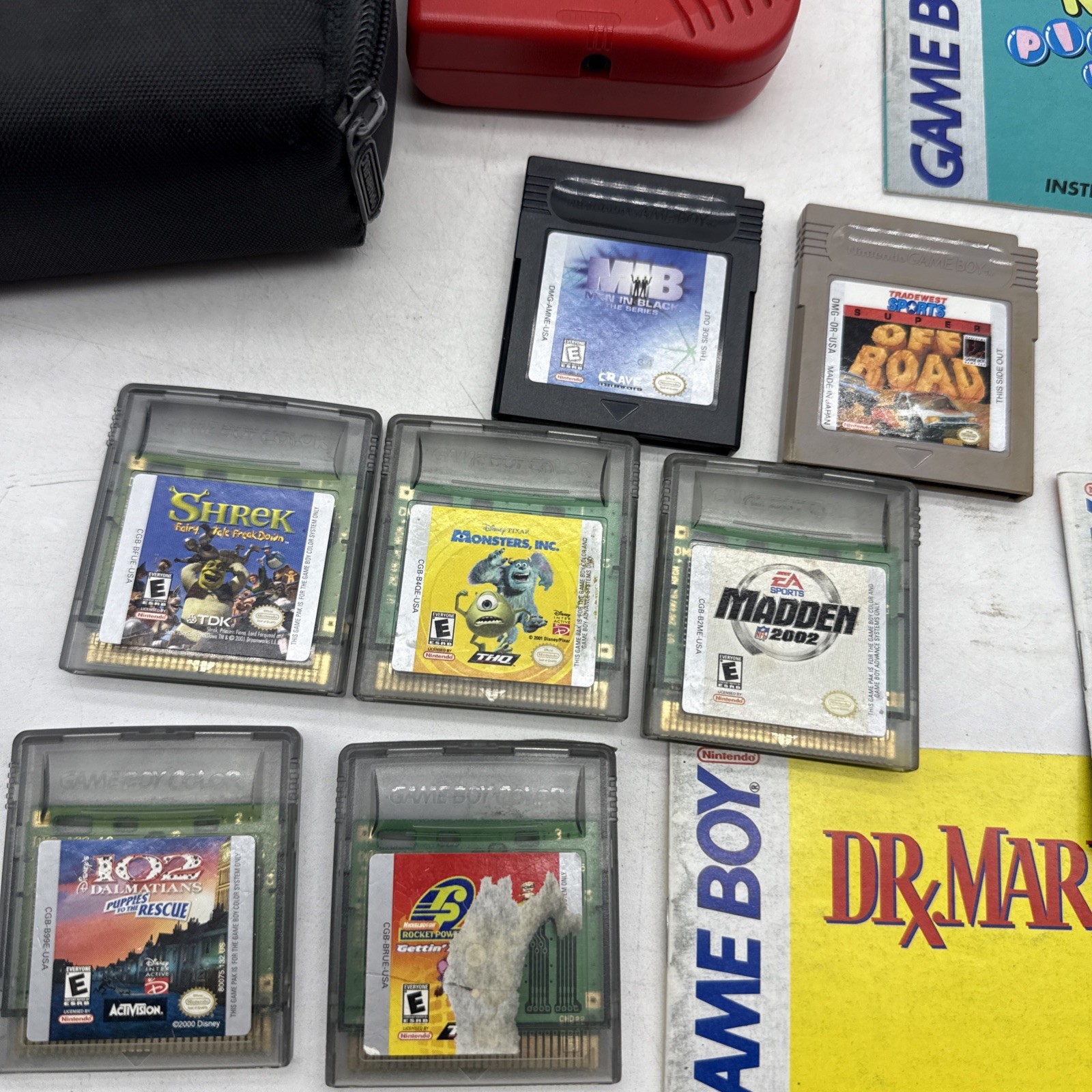 Lot Bundle Nintendo Game Boy Red Handheld System Original Mario Kirby Tetris +++
