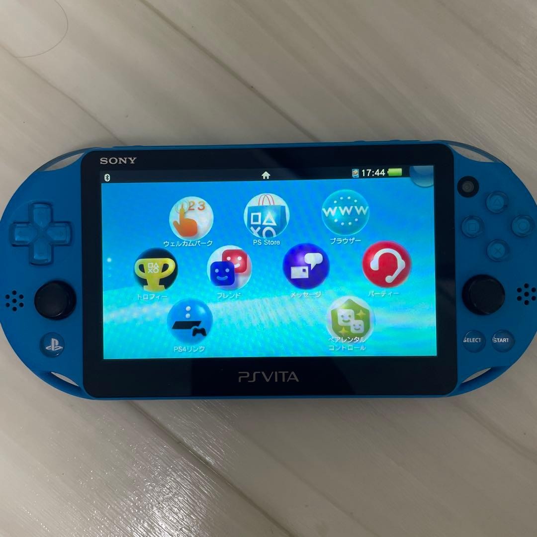 Sony PS Vita PCH-2000 Aqua Blue Console Tested Working Region Free Japan Game