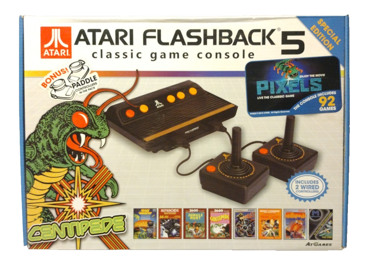 Atari Flashback 5 Classic Game Console Special Edition 92 Games Paddles B2