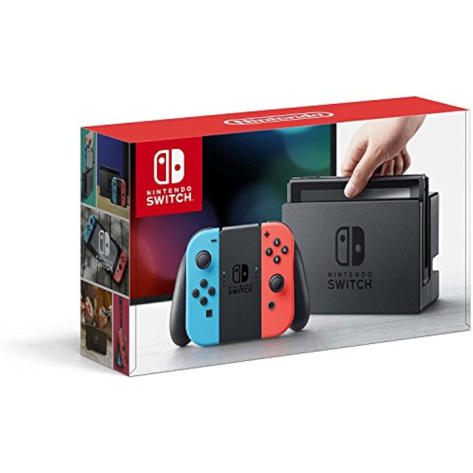 Nintendo Switch Neon Blue And Red Joy-Con Console Video Game Systems Very Good