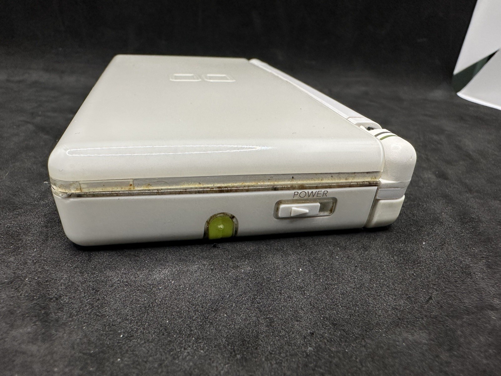 🔥 Nintendo DS Lite Polar White Complete in Box CIB Tested Works Hinge Damage