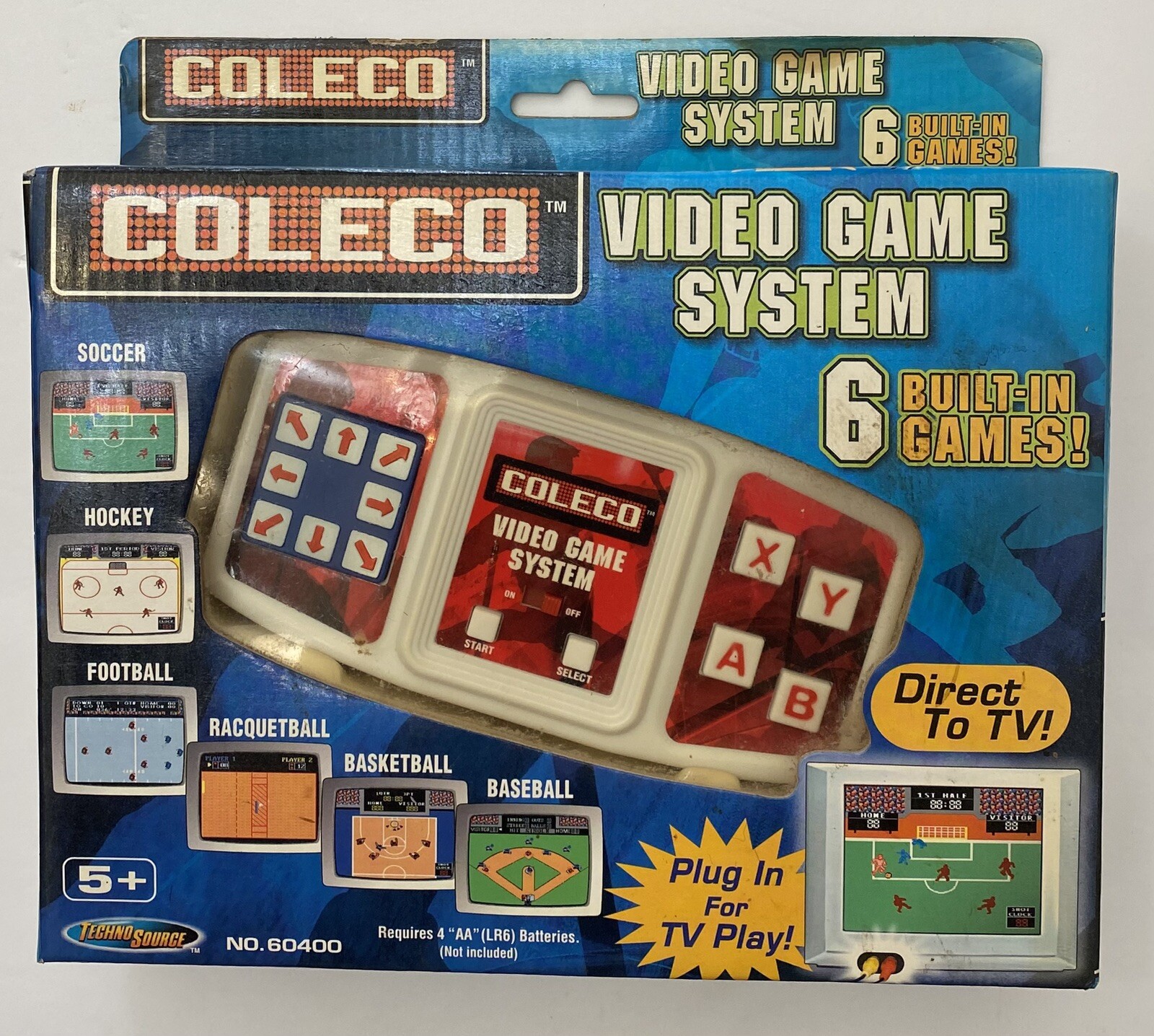 Coleco Handheld Video Game System # 60400 W/ 6 Built In Games – Direct to TV