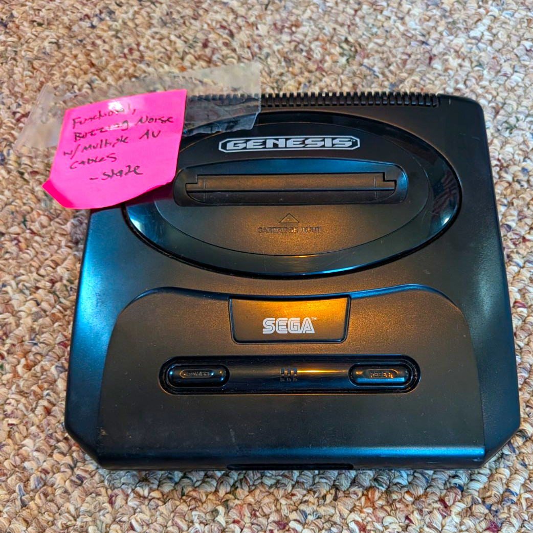 SEGA Genesis Home Console MK-1601 Black Composite RCA Connectivity