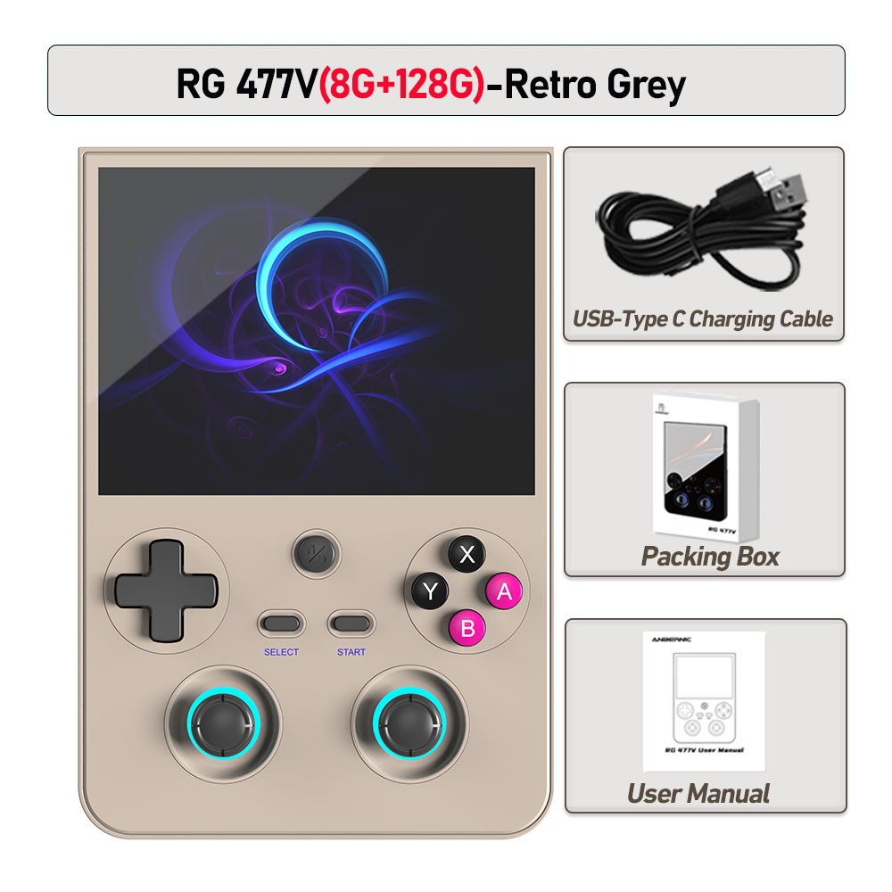 ANBERNIC RG477V Handheld Game Console 4.7-inch D8300 RG 477V Android14 5500mAh