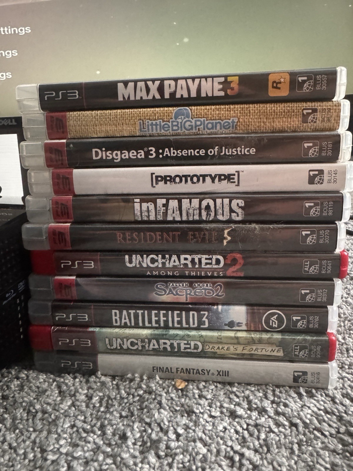 Sony PlayStation 3 PS3 CECHL01 Console Tested Working 300GB And game Bundle