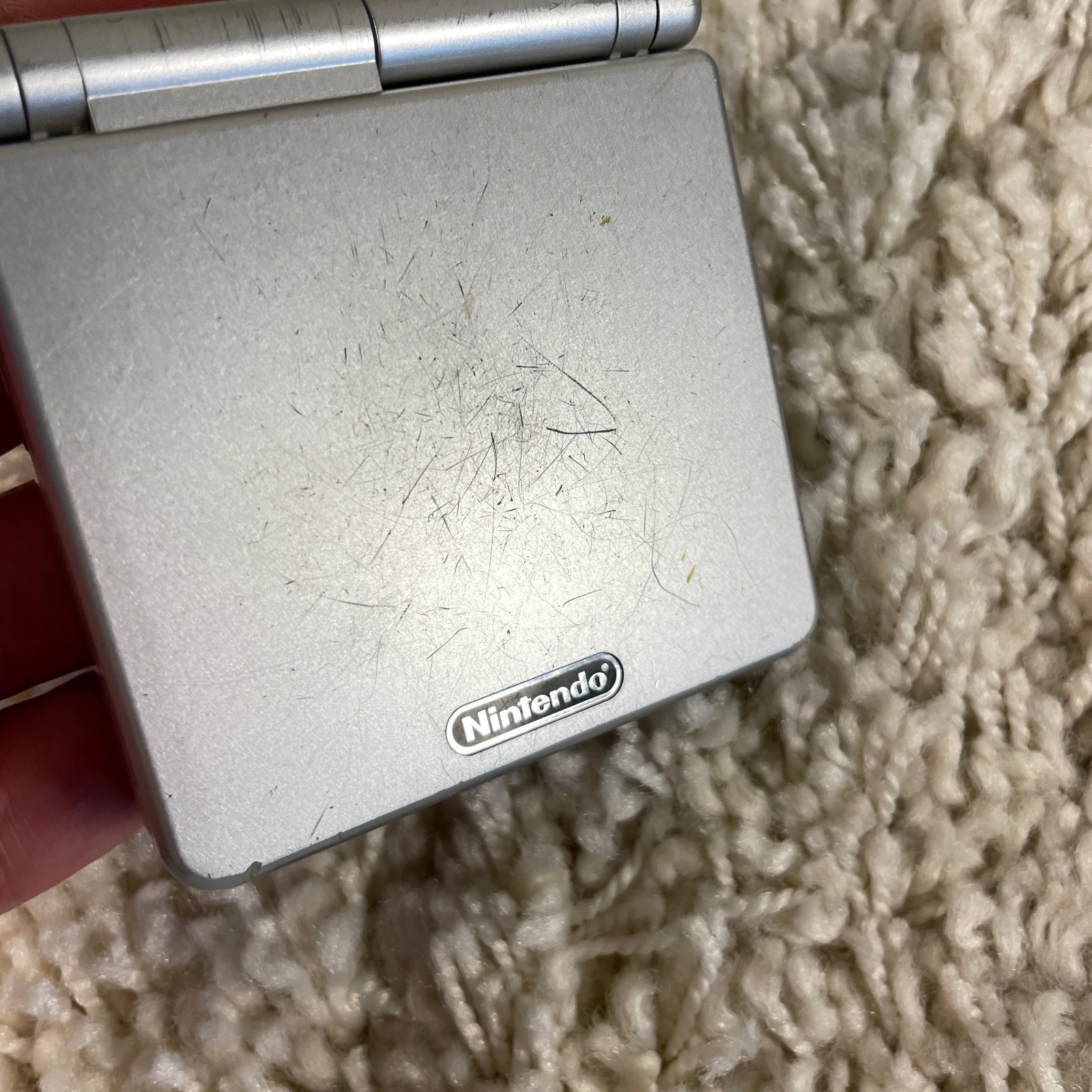 Nintendo Gameboy Advance GBA SP Platinum Silver Handheld Console System AGS-001