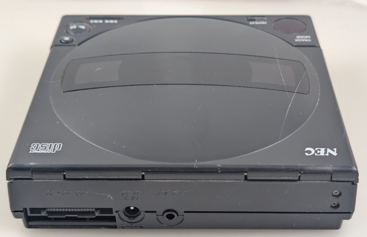 NEC TurboGrafx CD + Docking Bay Base FOR PARTS OR REPAIR