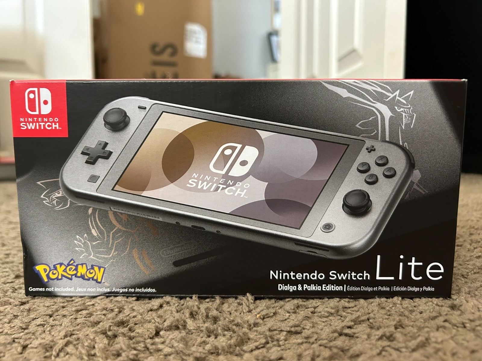 NEW Nintendo Switch Lite: Dialga & Palkia Edition 32GB Handheld System Pokemon