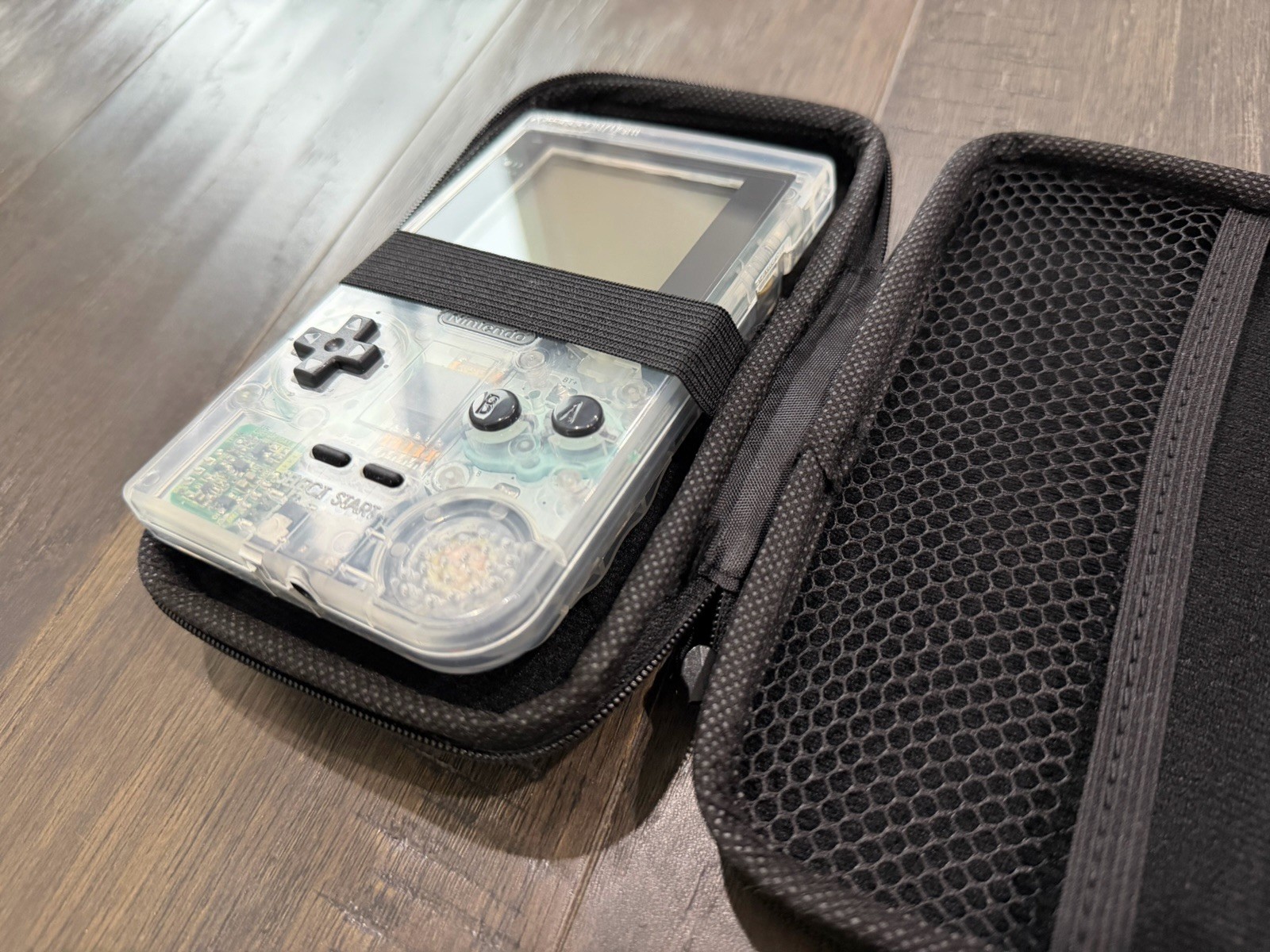 Nintendo GameBoy Light GBL – Clear White W/ New Shell & Glass Lens Cover