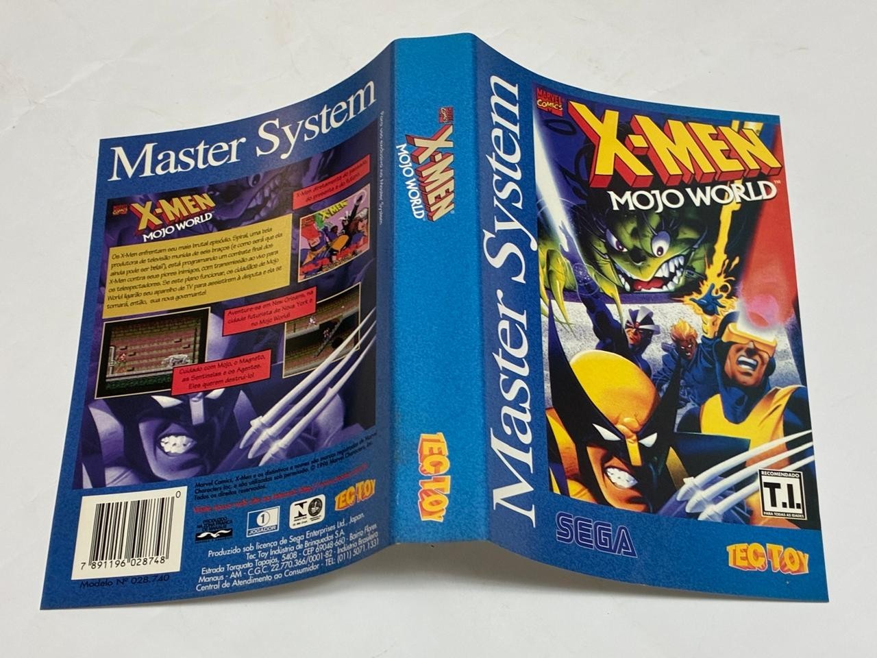 Sega Master System Tectoy : X Men Mojo World with box manual repro Exclusive gam