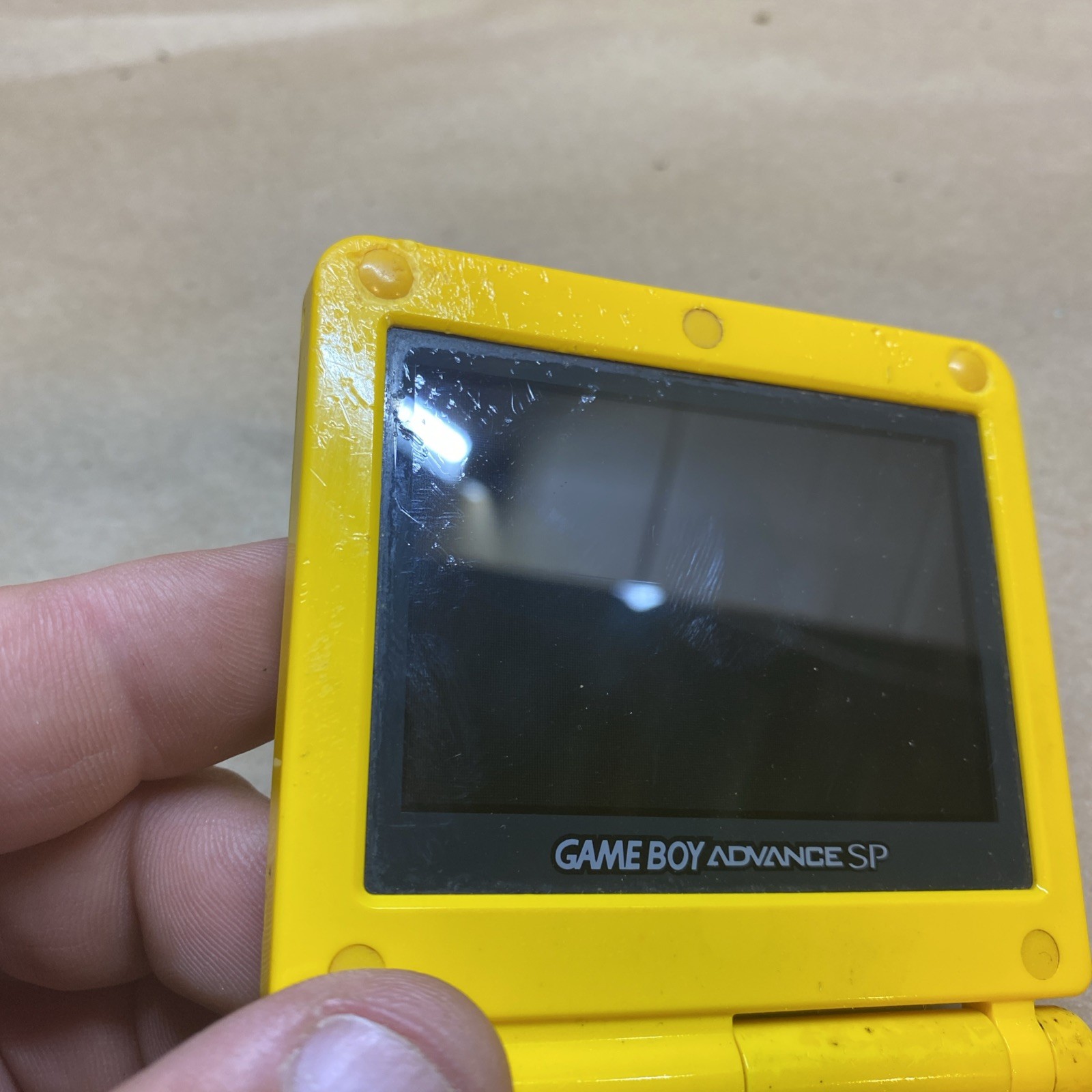 Pikachu Edition Nintendo GameBoy Advance SP Handheld Tested Working Authentic !!