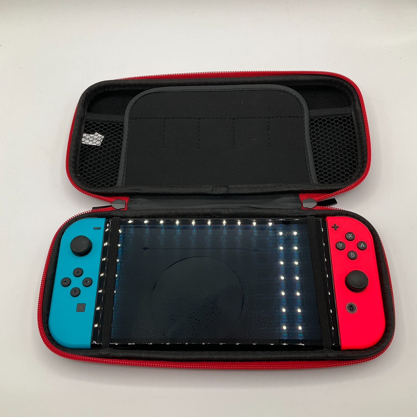 Nintendo Switch OLED Game Console With Red/Blue Joy-Cons, Charger & Case HEG-001