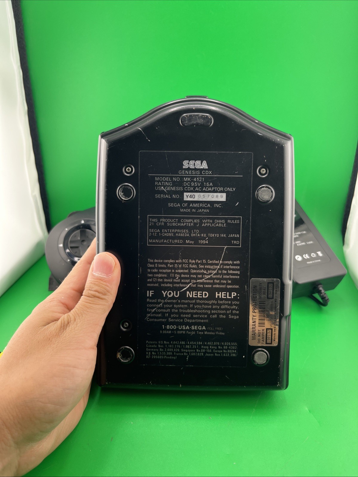 Sega Genesis CDX MK-4121 console Multimedia CD ROM for parts or repair – (T09)