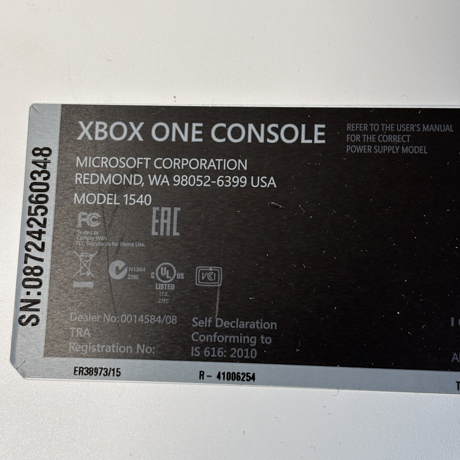 Microsoft Xbox One 1540 White & Black 500GB 8GB RAM Home Video Game Console 0348