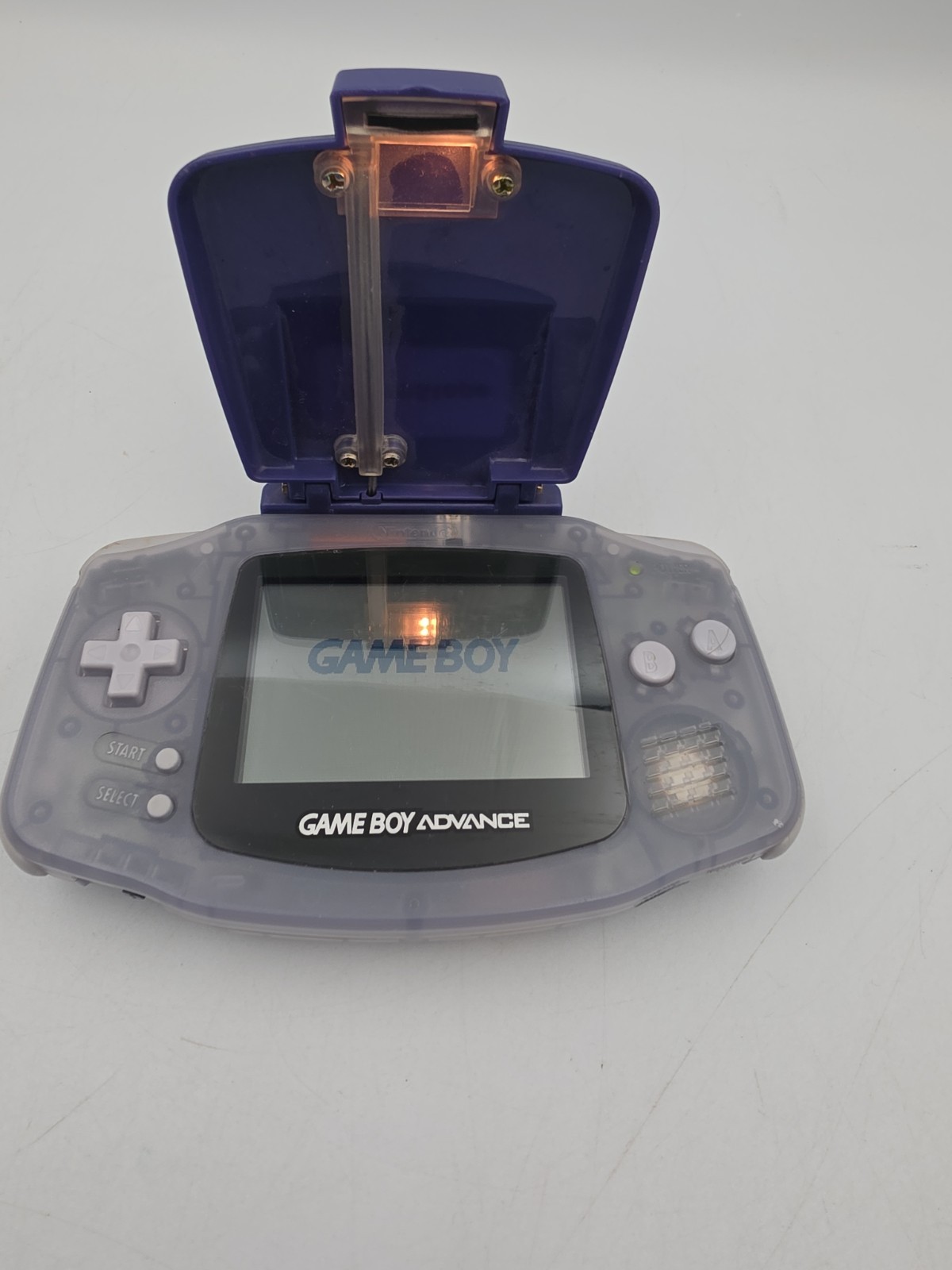 Nintendo Game Boy Advance Console System – Clear Glacier Tested – With Light!