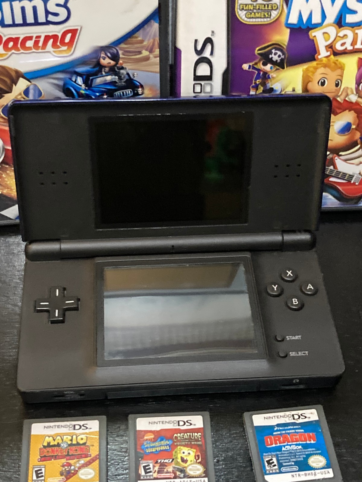 Nintendo DS Lite Handheld System – Cobalt/Black with 5 ds games