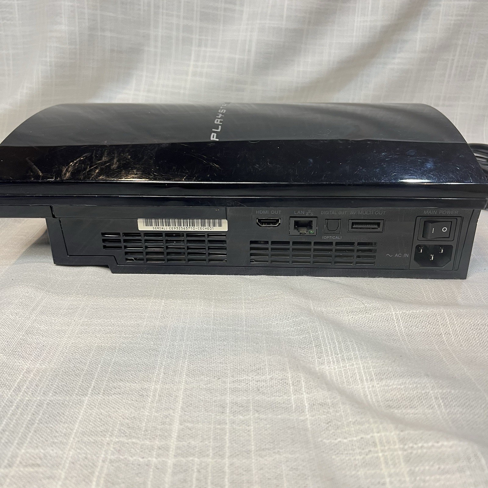 PlayStation 3 PS3 CECHE01 80GB Backwards Compatible W/ Two Controllers TESTED