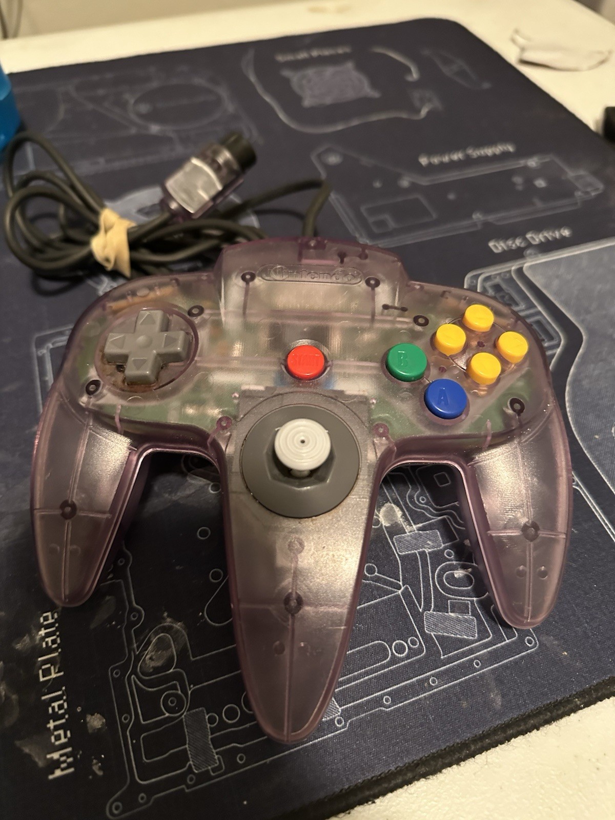 Nintendo 64 N64 Console Ice Blue Reshelled – Atomic Purple Controller – 3 Games