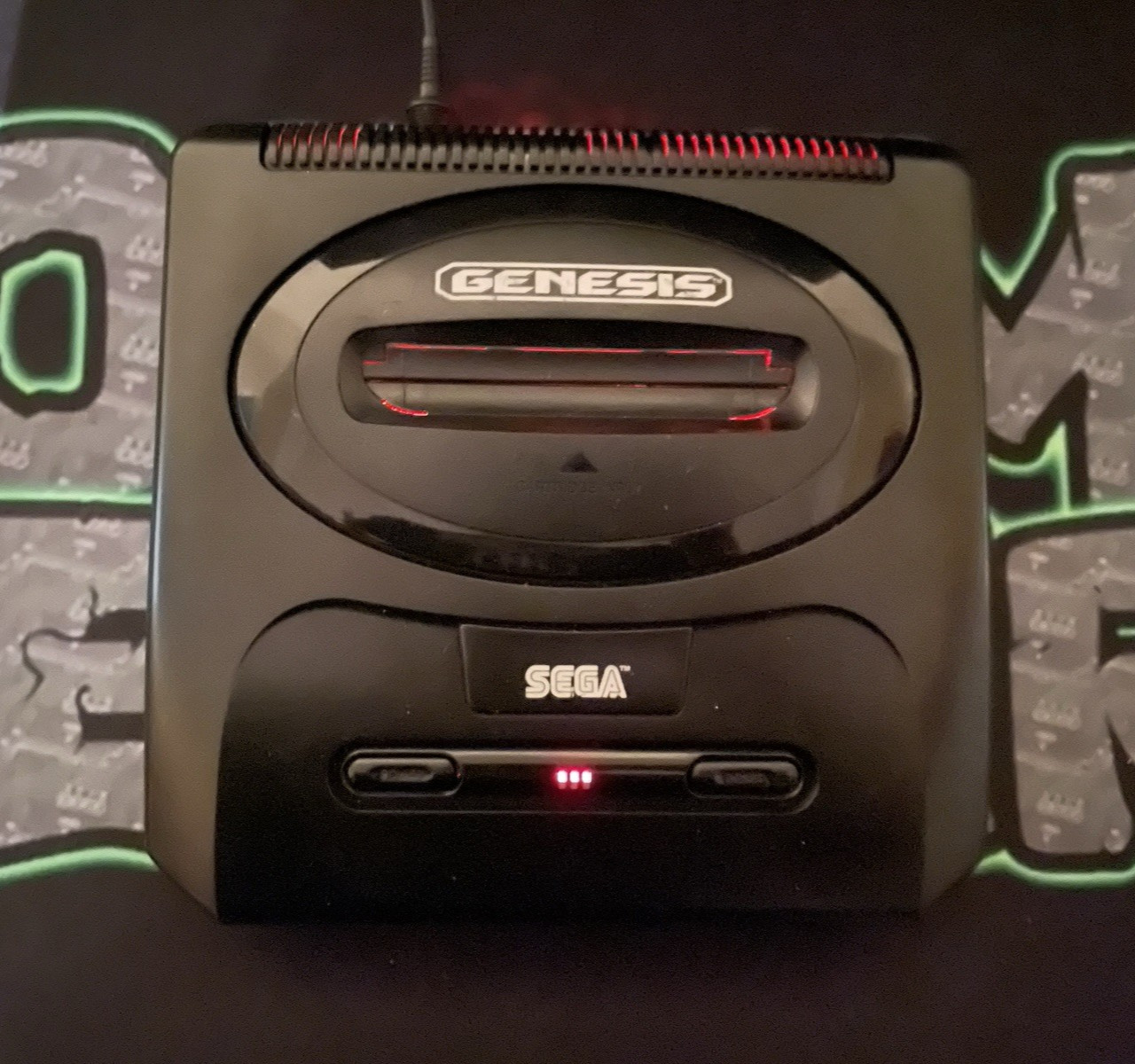 SEGA Genesis Model 2! Red LED Mods! Red Text Controller, AV and Power Included!