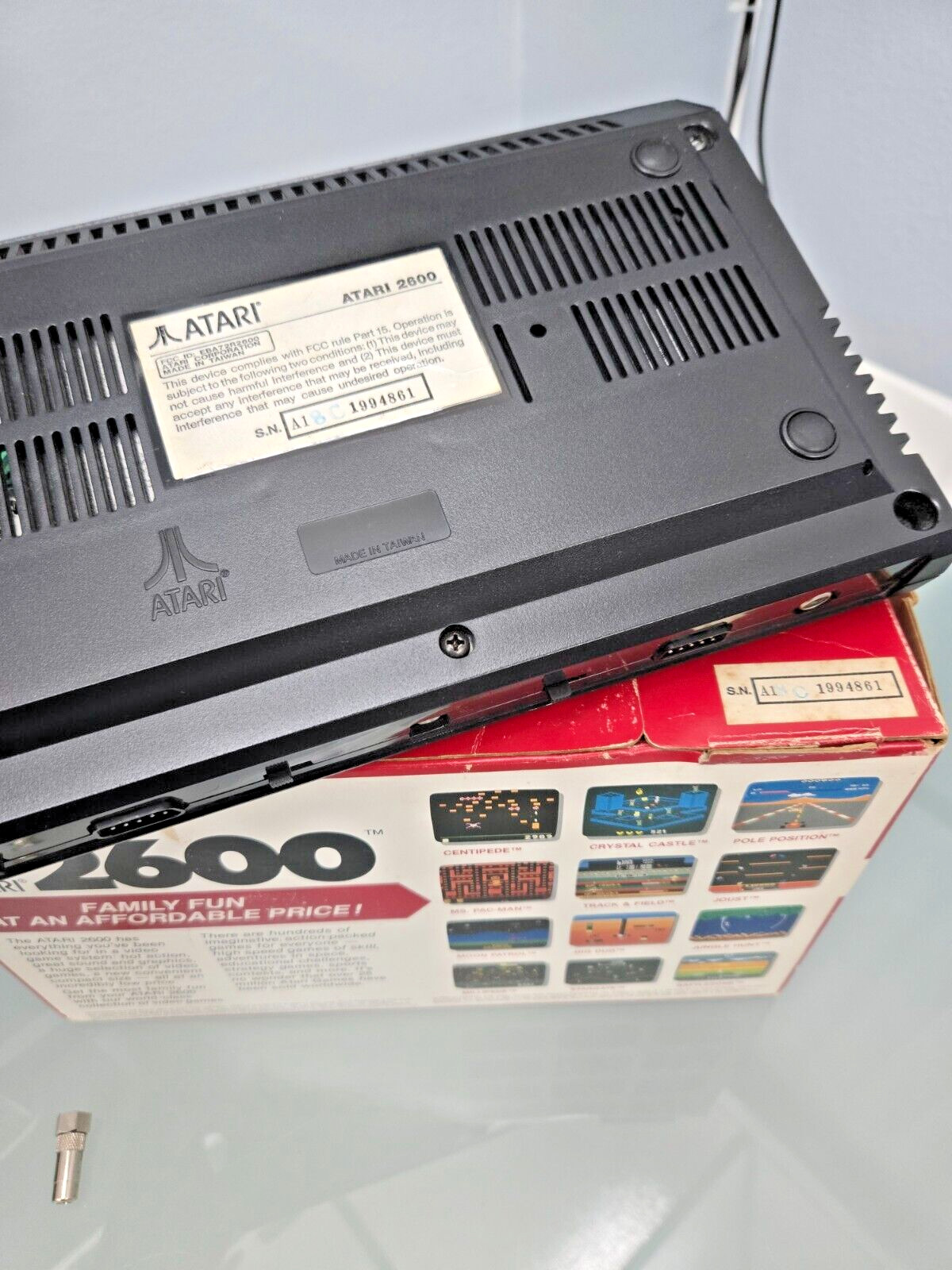 Atari 2600 Junior Rainbow + Original Box & Accessories, 2 Games, Excellent Cond!