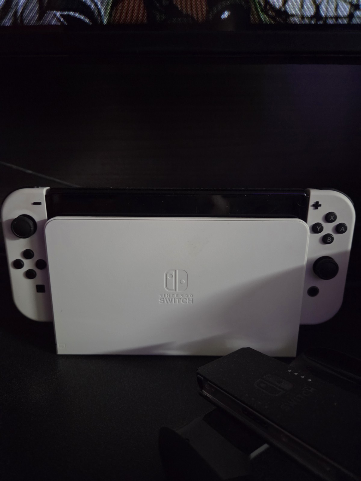 Nintendo Switch OLED Model 64GB LAN Console White Joy-Con Adjustable Stand