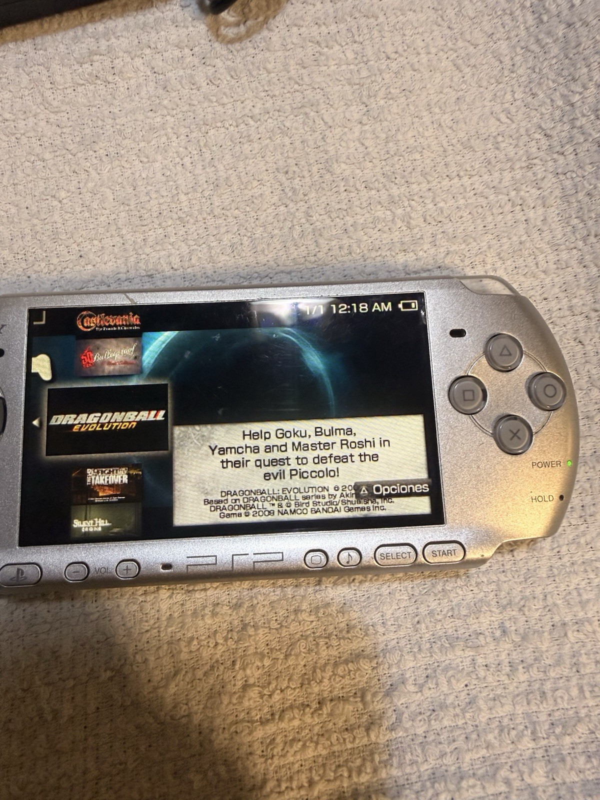 Sony PSP-1000 Silver Handheld System Console w/ 32 GB memory full Games