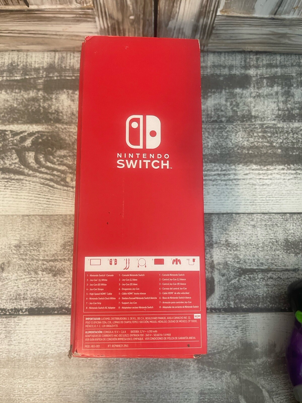 OFFICIAL Nintendo Switch Box & Joy Con Charging Grip & Left & Right Wrist Straps