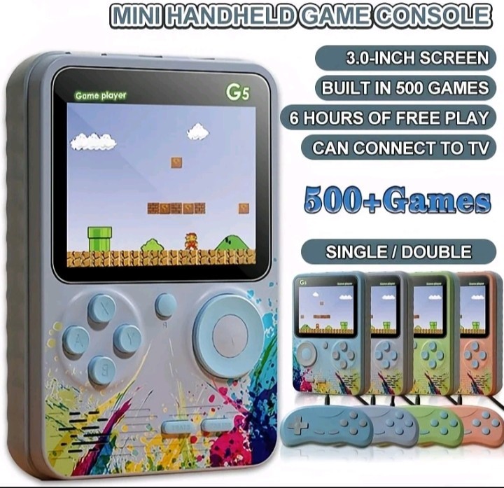 500 Games Mini Handheld Console 3 Inch Screen TV Out Kids Toy