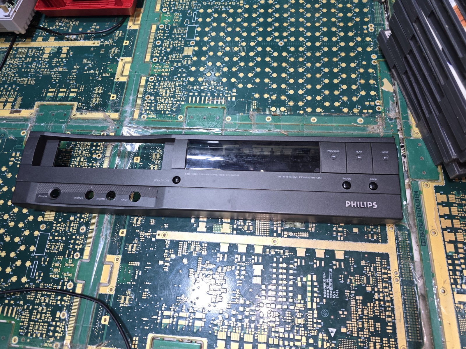 Philips CDI 900 Exact Front Panel Bezel Trim-Just OK Cosmetic-Intact-PARTS-READ
