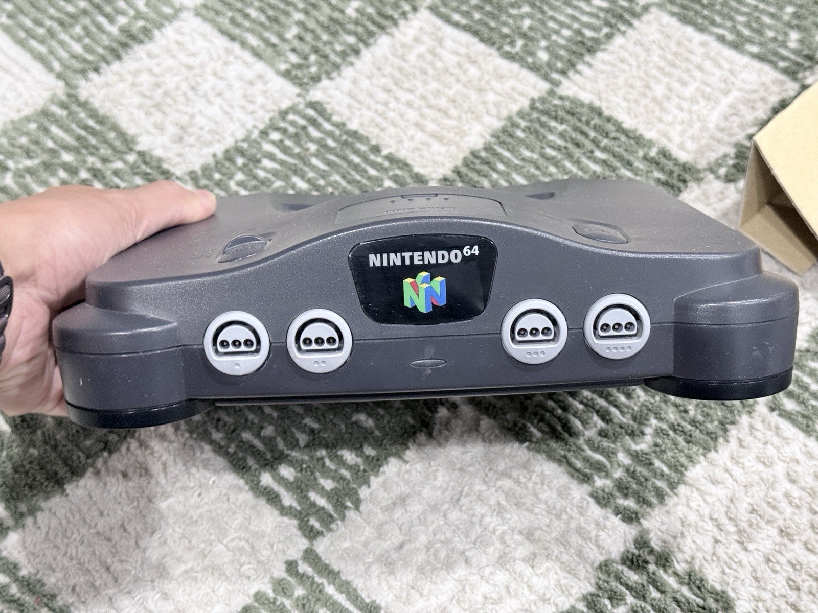 Nintendo 64 Atomic Purple Controller Console Bundle Complete In Original Box