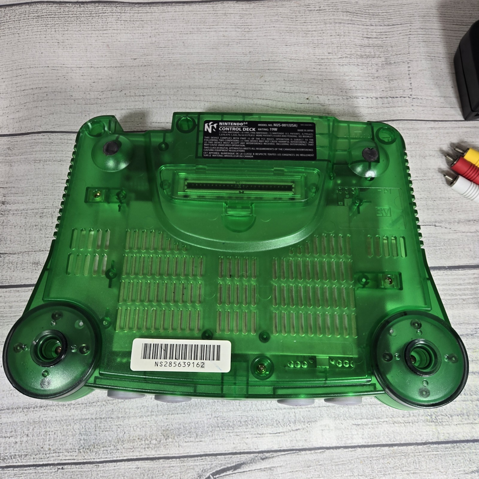 Jungle Green Nintendo 64. N64 Controller. OEM Power Adapter & A/V Tested
