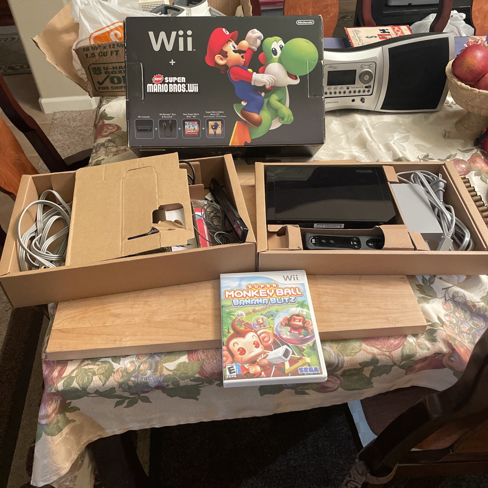 Nintendo Wii Tested w/ Manuals & Galaxy Soundtrack Matching Box And Console