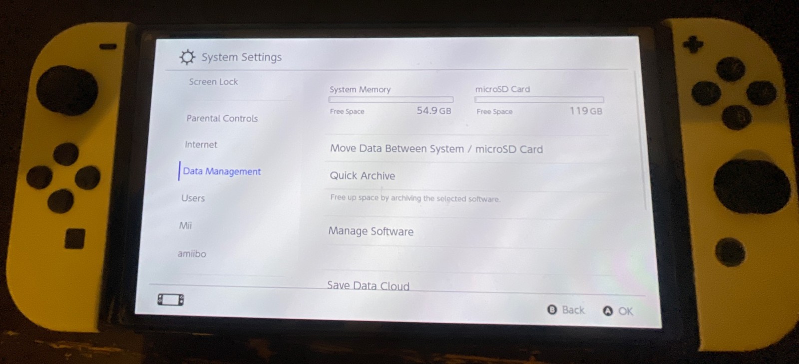 Nintendo Switch OLED Model Handheld Console – 64GB/ 120GB MicroSD White