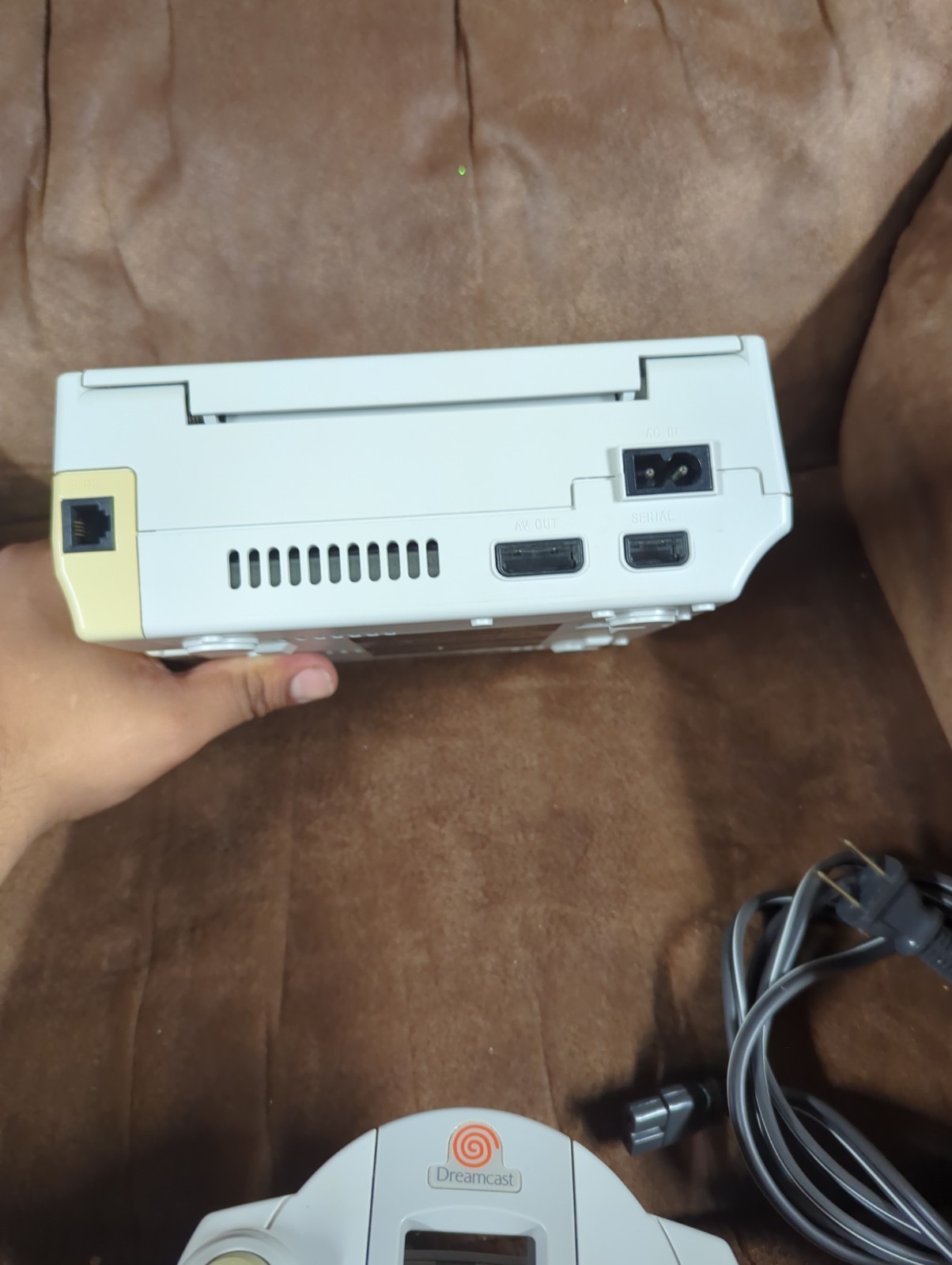 SEGA Dreamcast Console with two controllers and game – White