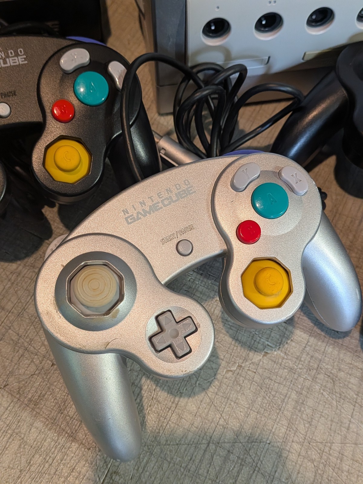Nintendo GameCube Indigo Console Controller & Cords Bundle 1 YEAR WARRANTY!