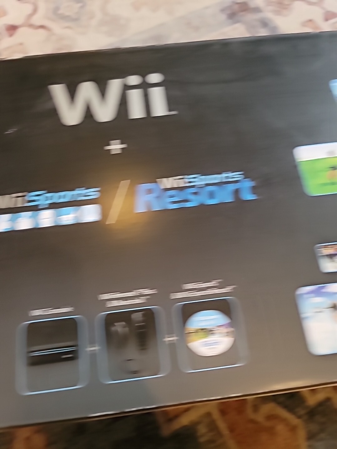 Nintendo Wii: Wii Sports + Wii Sports Resort Black !BOX ONLY! SEE PHOTOS READ